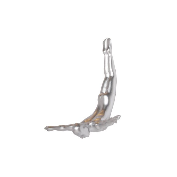 Wall Diver Home Decor Classic Wall-Art Sculpture | 1-Piece | Silver - Picture 3 of 5